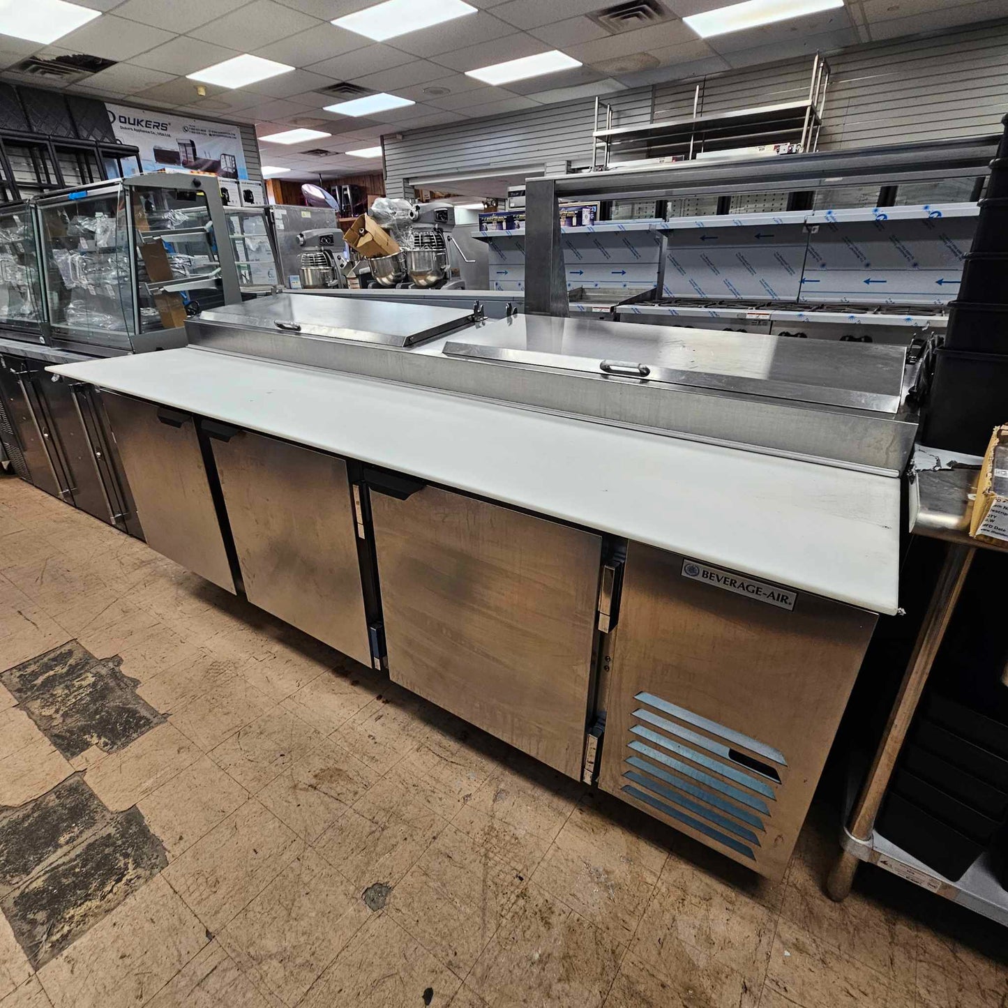 [USED] Beverage Air DP93HC 93" Refrigerated Pizza Prep Table