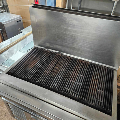 [USED] Jade Range JMRH-48B 48" Heavy Duty Gas Charbroiler Range with JRLH-02S-T-48 48" Refrigerated Chef Base Cabinet