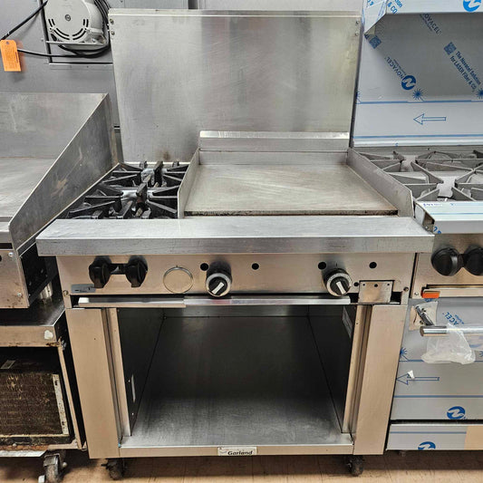 [USED] Garland G36-2G24S 36" Natural Gas Range w/ 24" Griddle & Storage Base