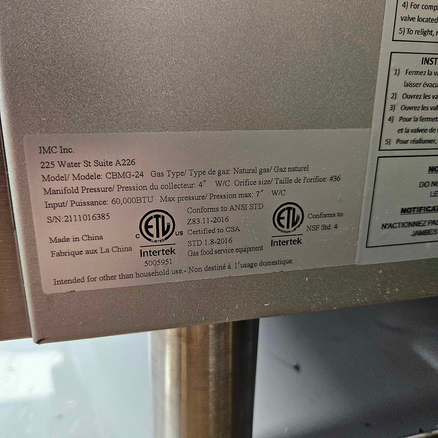 Copper Beech CBMG-24 24" Natural Gas Manual Control Griddle [OPEN-BOX]