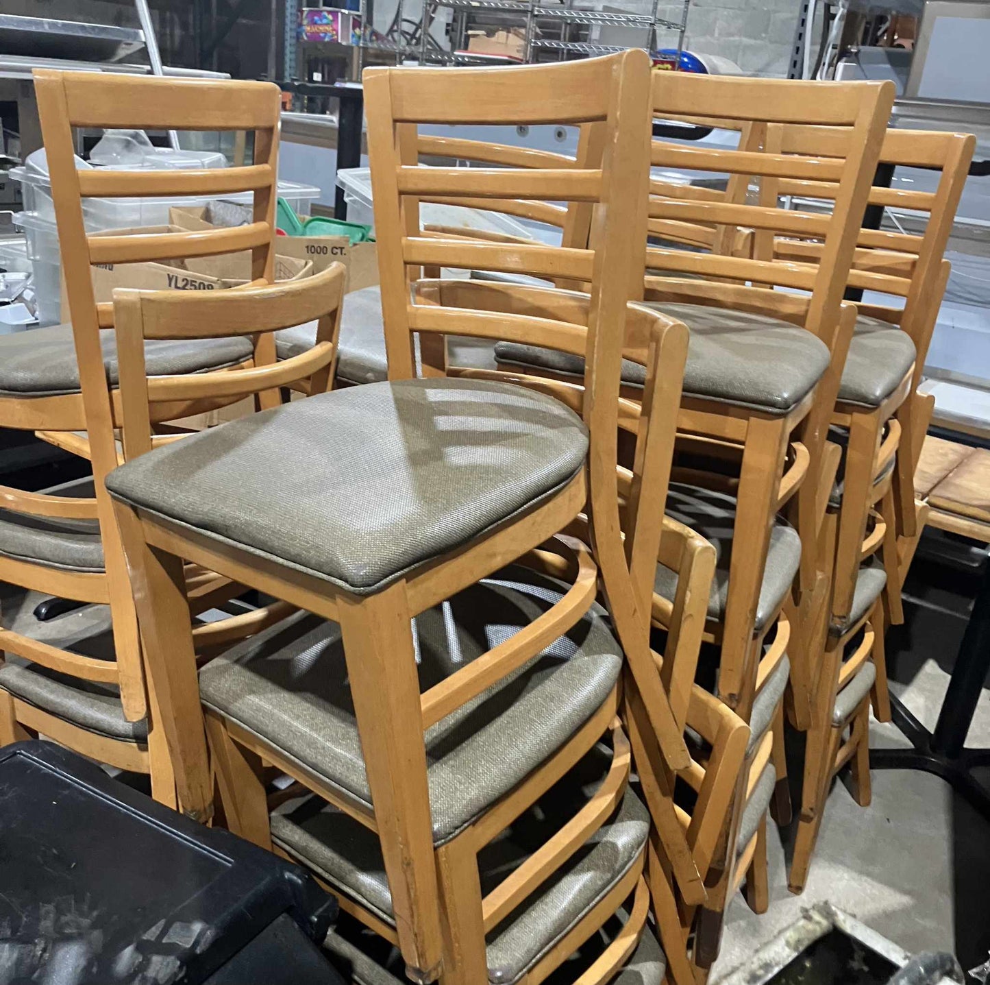 [USED] Gray Cushioned Dining Chairs ($15/ea)