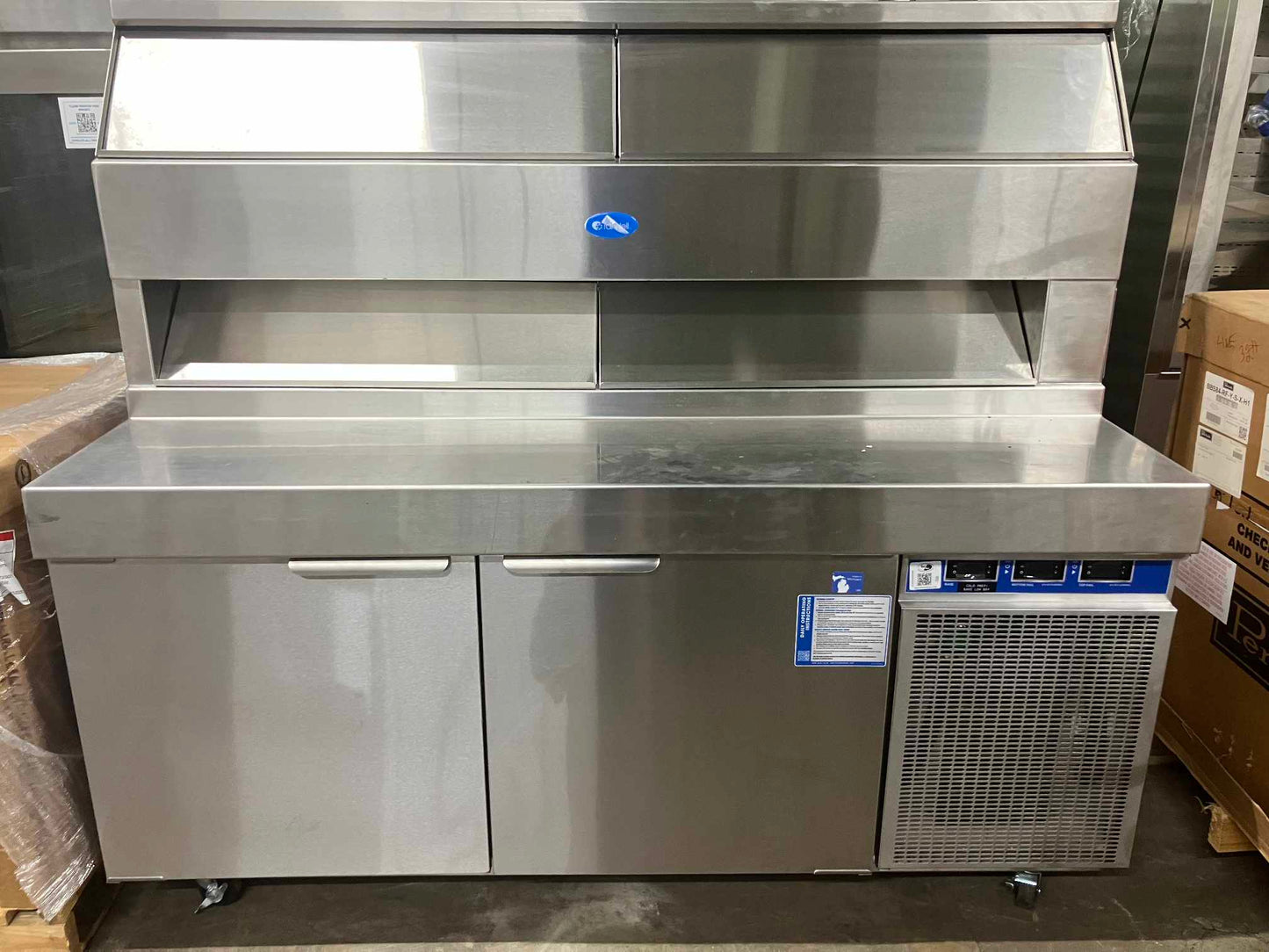 Randell 8148D-290 48" W Refrigerated Raised Rail Pizza Prep Table [OPEN-BOX]