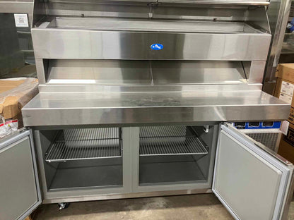 Randell 8148D-290 48" W Refrigerated Raised Rail Pizza Prep Table [OPEN-BOX]