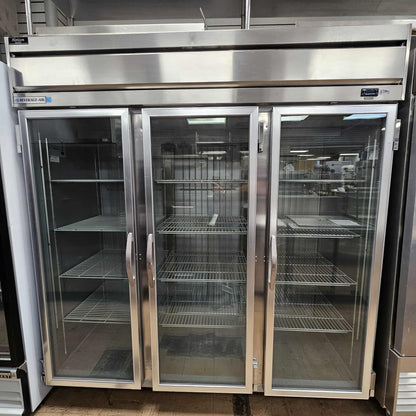 [USED] Beverage Air HR3HC-1G 78" Horizon Series Three Section Glass Door Reach-In Refrigerator