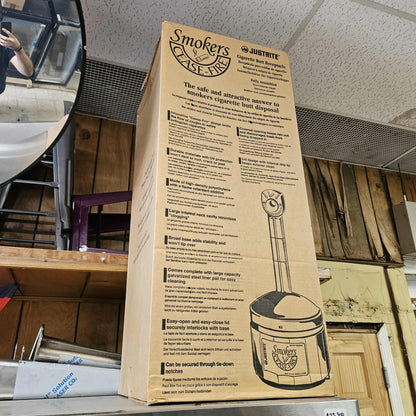 Uline Plastic Smoker's Receptacle - Beige