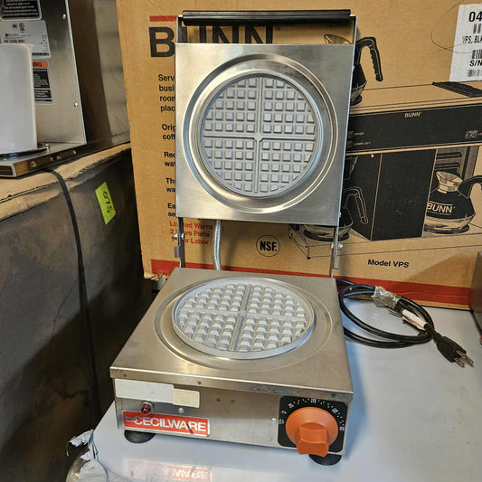 Cecilware WB-100001 Traditional Style (5/8" H) Waffle Maker - 120V (Needs Dedicated Line) [OPEN-BOX]