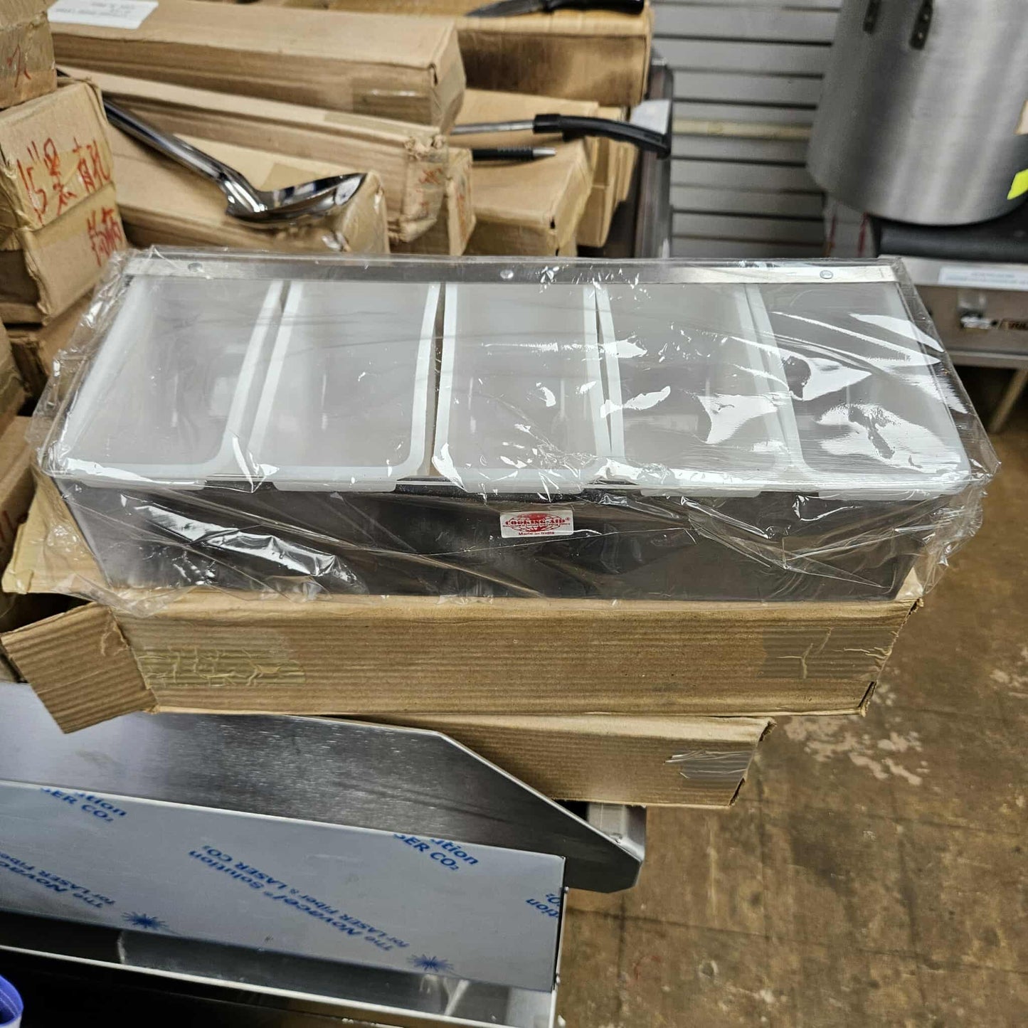 Stainless Steel Condiment and Garnish Holder - 5 Pints