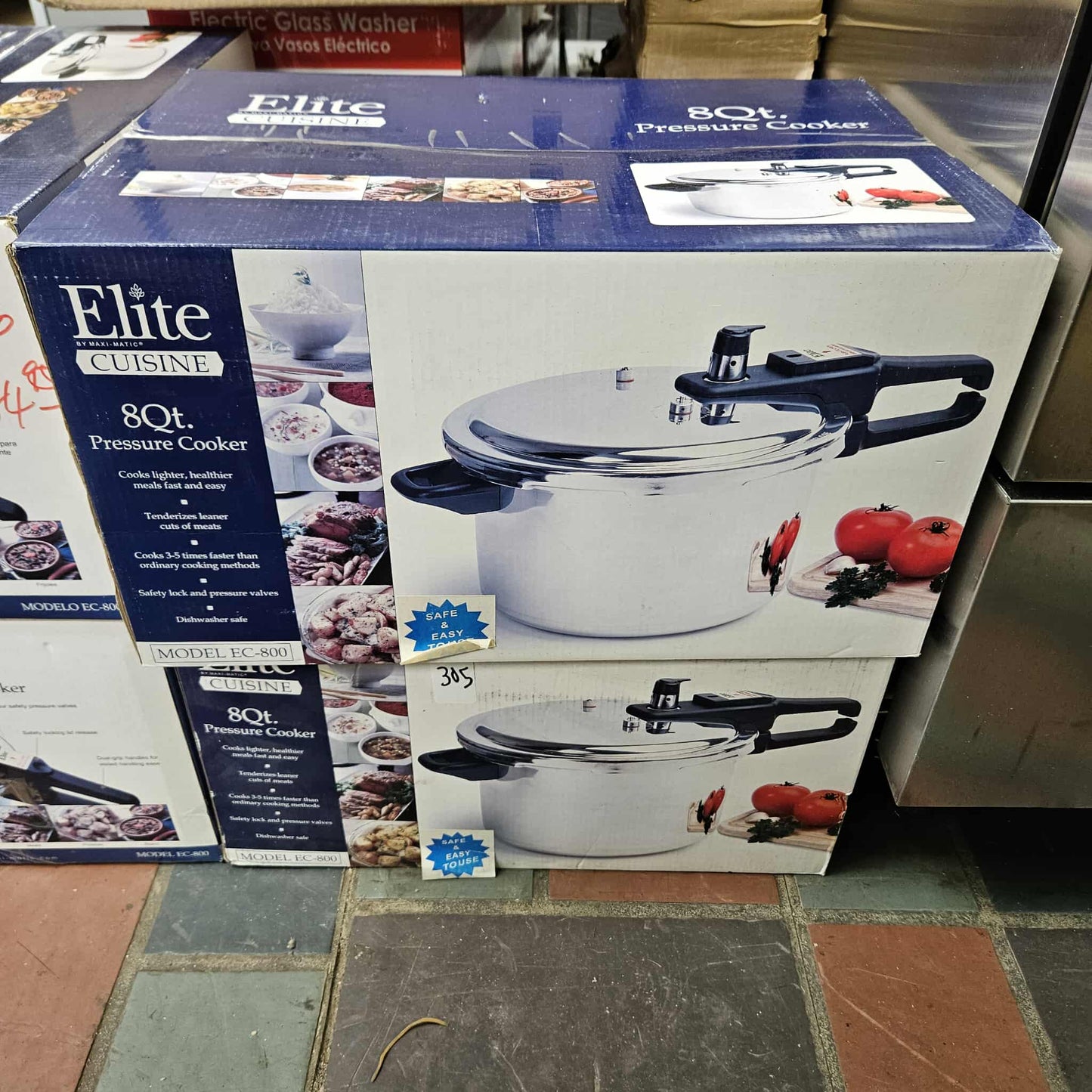 Elite Cuisne EC-800 8 Qt. Aluminum Pressure Cooker