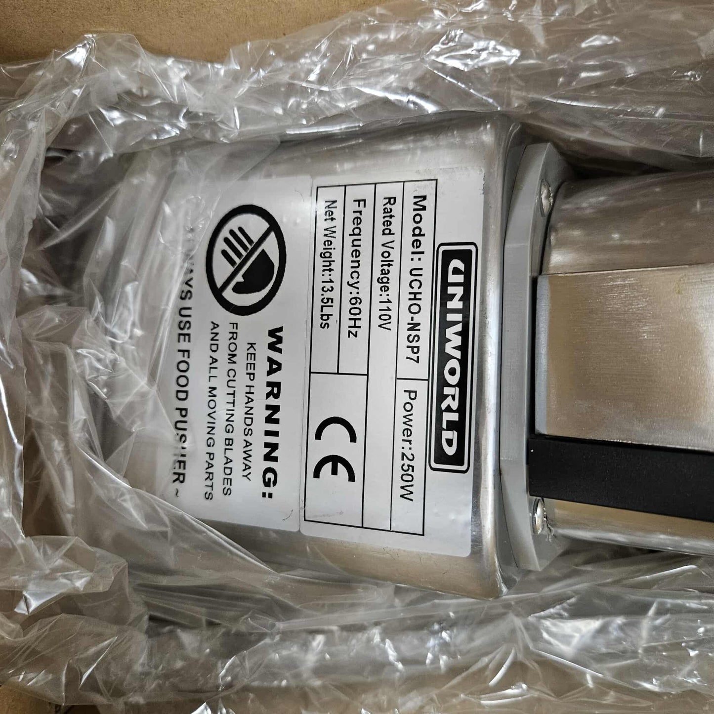 Uniworld UCHO-NSP7 17" Electric Ice Crusher - 143 lbs/hr [OPEN-BOX]