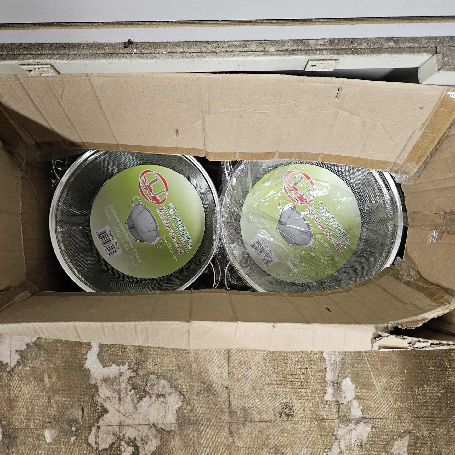 Uniware 12" Stainless Steel Net Basket With Handles