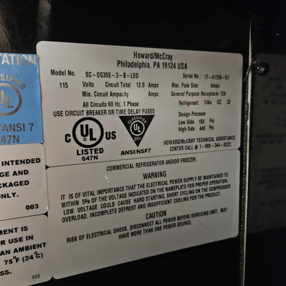 [USED] Howard-McCray SC-OS30E-3-B-LED 39" Horizontal Open Merchandiser Refrigerator