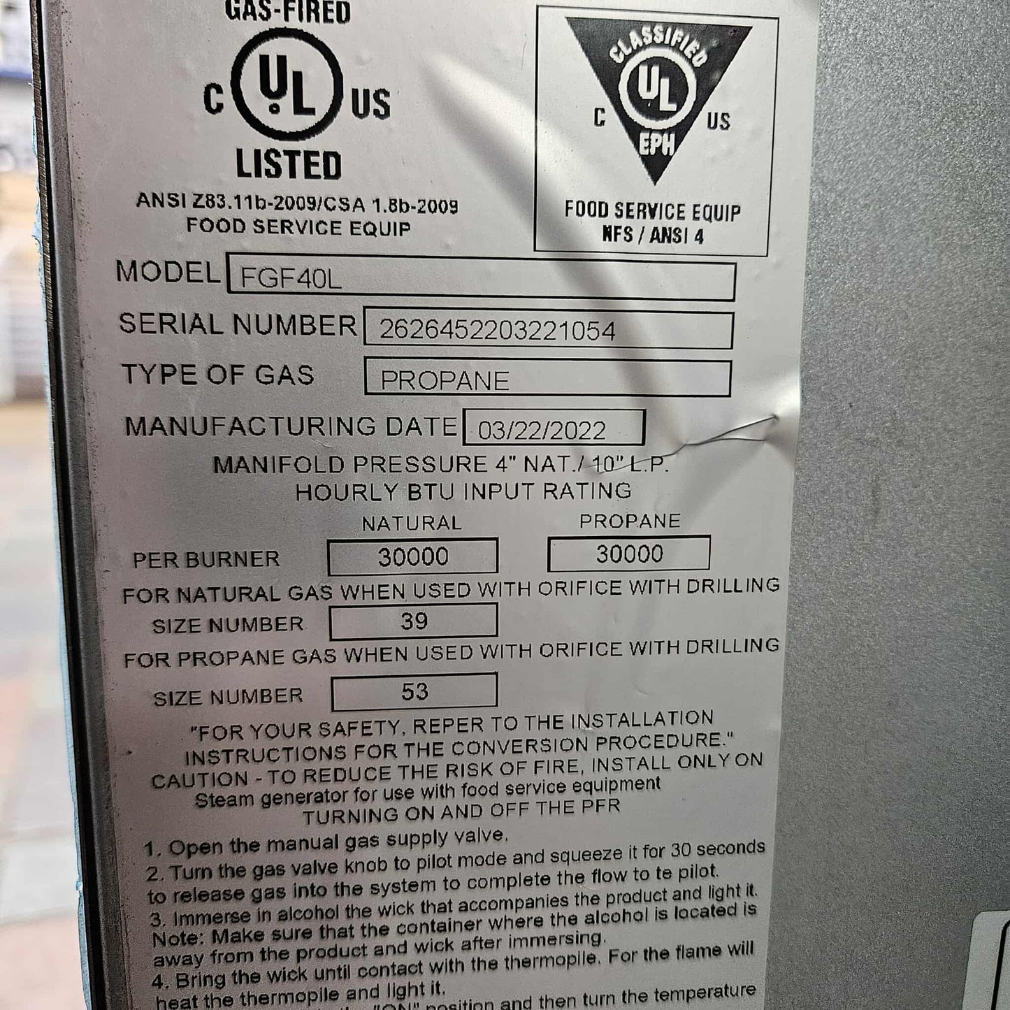 Fortress FGF40L 40lb Deep Fryer - Liquid Propane [DISCONTINUED]