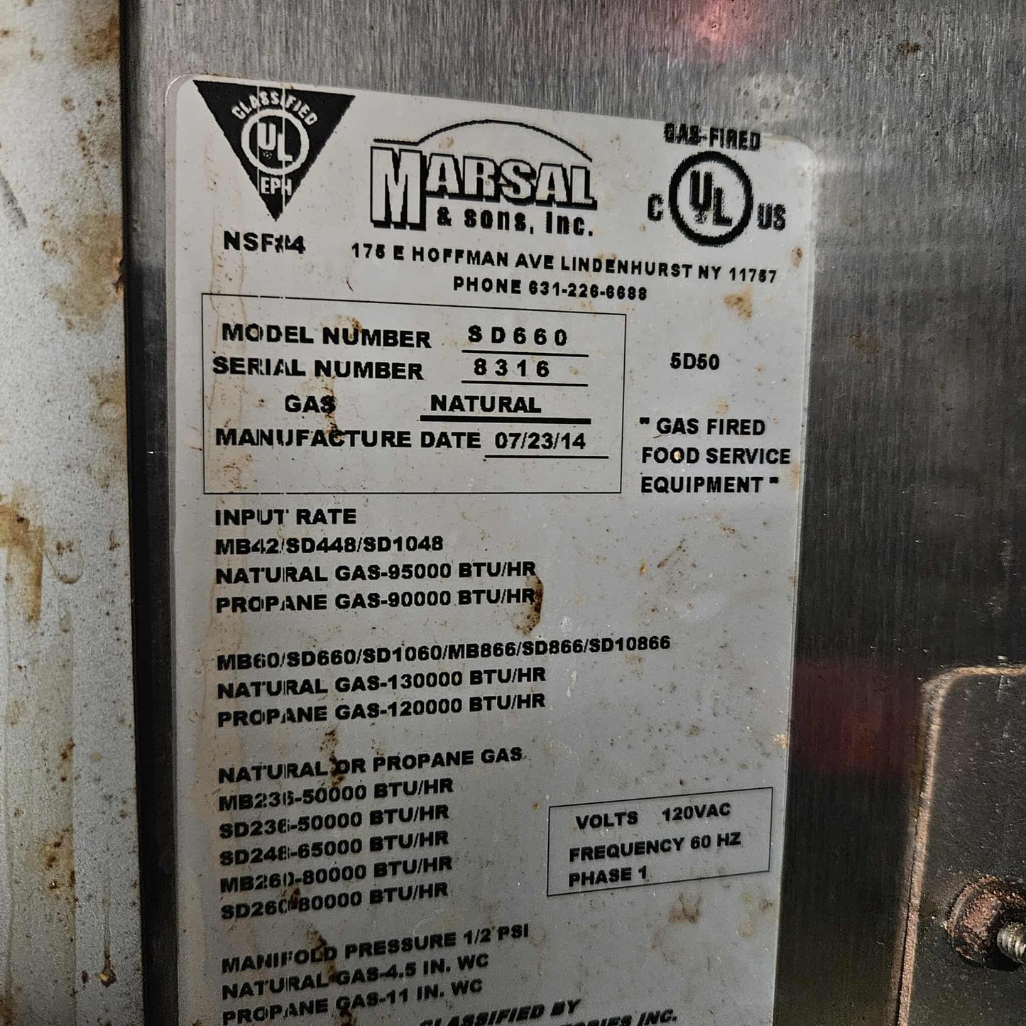 [USED] Marsal SD660 Natural Gas Double Stacked Pizza Deck Ovens