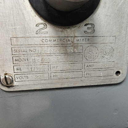 [USED] Hobart H600T 60 Qt Planetary Dough Mixer - 208V/3Ph