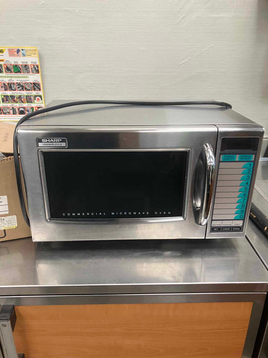 [USED] Sharp R-21LVF 1000W Commercial Microwave w/ Touch Pad - 120V