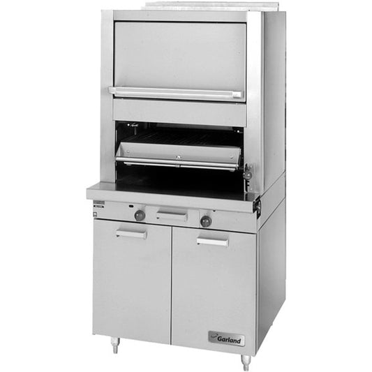 Garland M60XS Master Series Gas Heavy-Duty Upright Ceramic Broiler w/ Finishing Oven & Storage Base