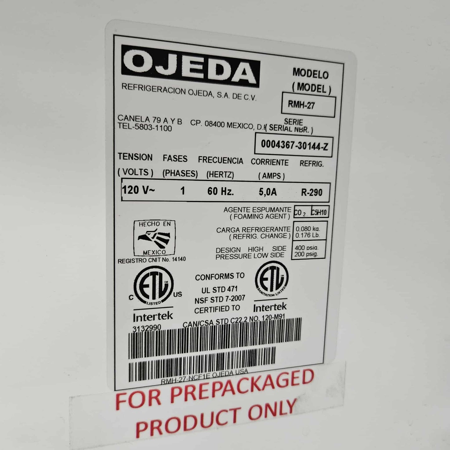 [USED] Ojeda RMH-27 30" Single Door Merchandiser Refrigerator