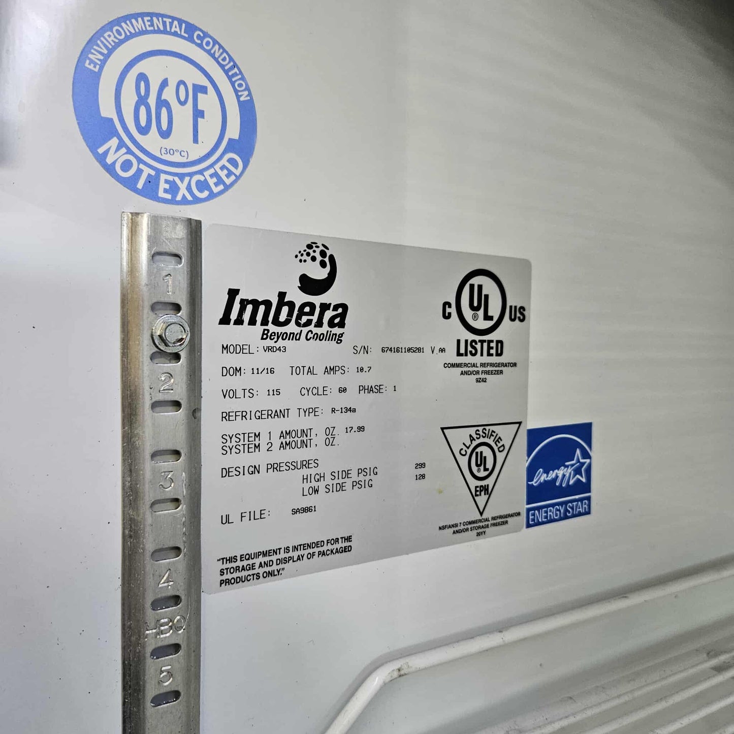 [USED] Imbera VRD43 54" 2 Door Merchandiser Refrigerator