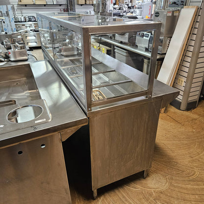 [USED] Custom 82" 6 Compartment Electric Steam Table w/ Sneeze Guard - 208V