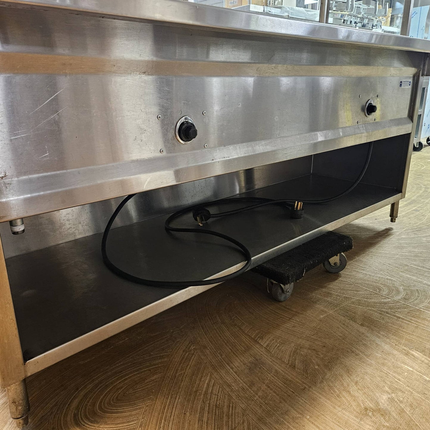 [USED] Custom 82" 6 Compartment Electric Steam Table w/ Sneeze Guard - 208V