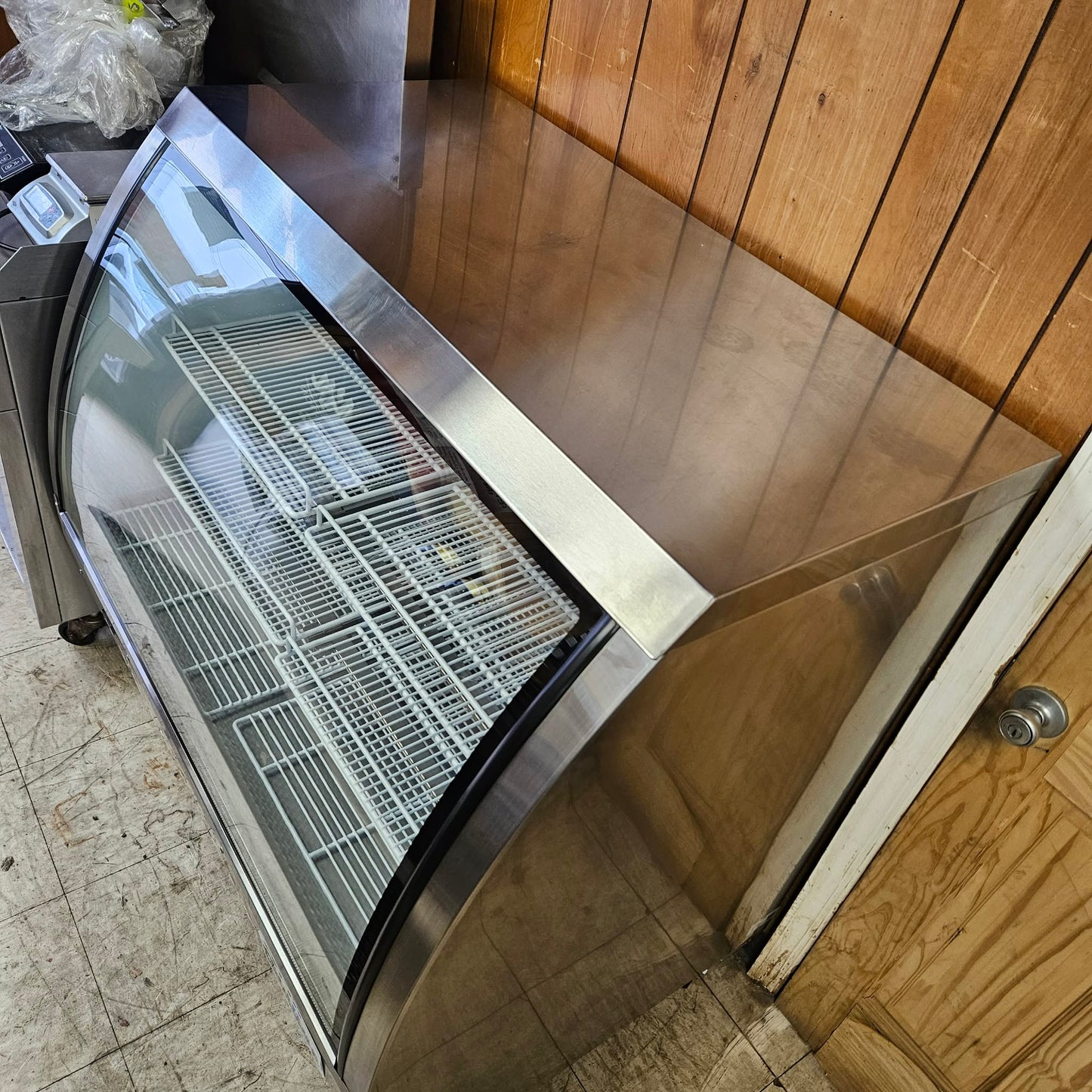 [USED] Coldline DC48-SS 48" Refrigerated Curved Glass Deli Case