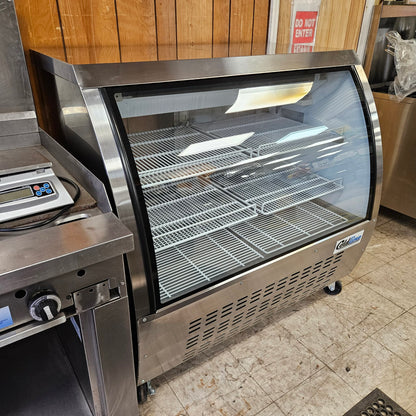 [USED] Coldline DC48-SS 48" Refrigerated Curved Glass Deli Case
