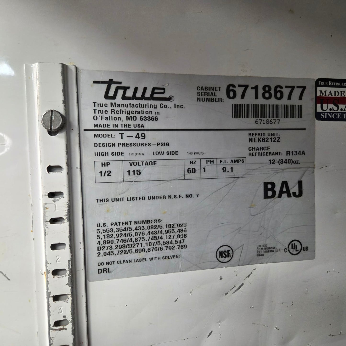 [USED] True T-49 54" 2 Door Reach-In Refrigerator