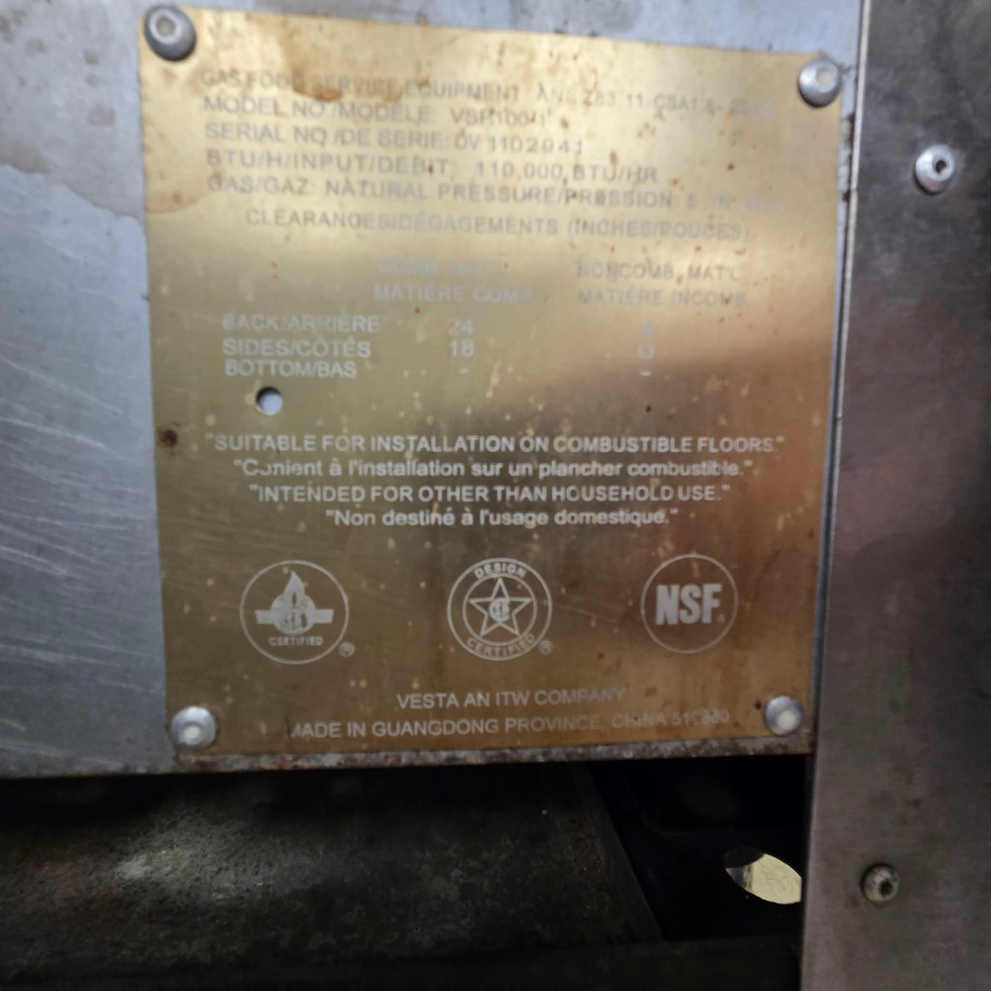 [USED] Vulcan VSP100 Natural Gas Single Stock Pot Range