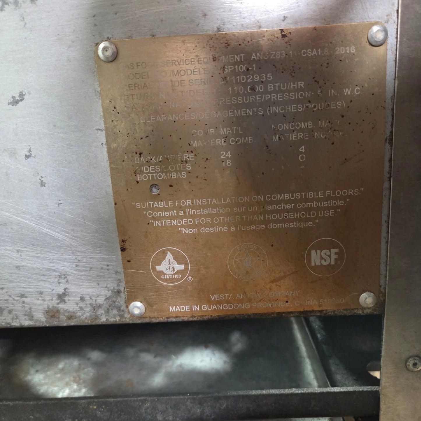 [USED] Vulcan VSP100 Natural Gas Single Stock Pot Range