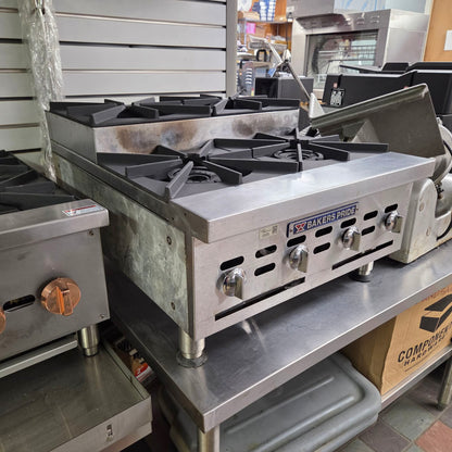 [USED] Bakers Pride BPHHPS-424I 24″ Natural Gas Step Up 4 Burner Hotplate