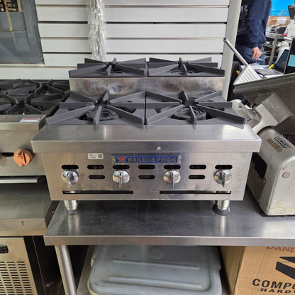 [USED] Bakers Pride BPHHPS-424I 24″ Natural Gas Step Up 4 Burner Hotplate