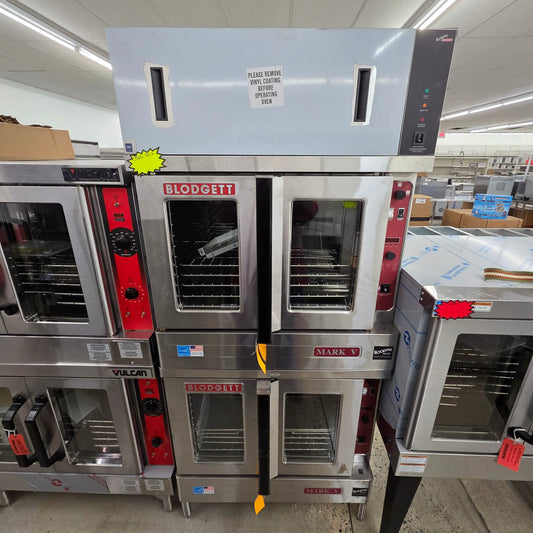 Blodgett MARK V-200 DBL Double Full Size Bakery Depth Electric Convection Oven w/ VLF Hoodini Ventless Hood - 208V/1Ph [OPEN-BOX] (Copy)