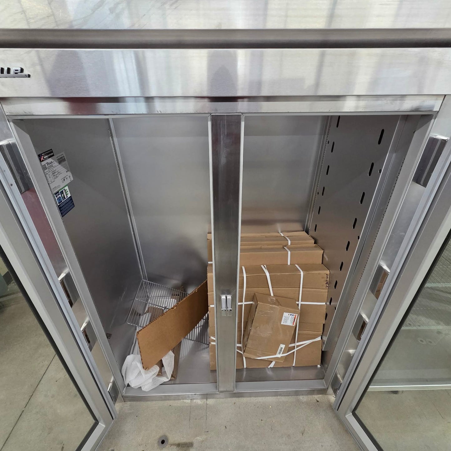 True STG2R-2G-HC 52" Two Section Glass Door Reach In Refrigerator [OPEN-BOX]