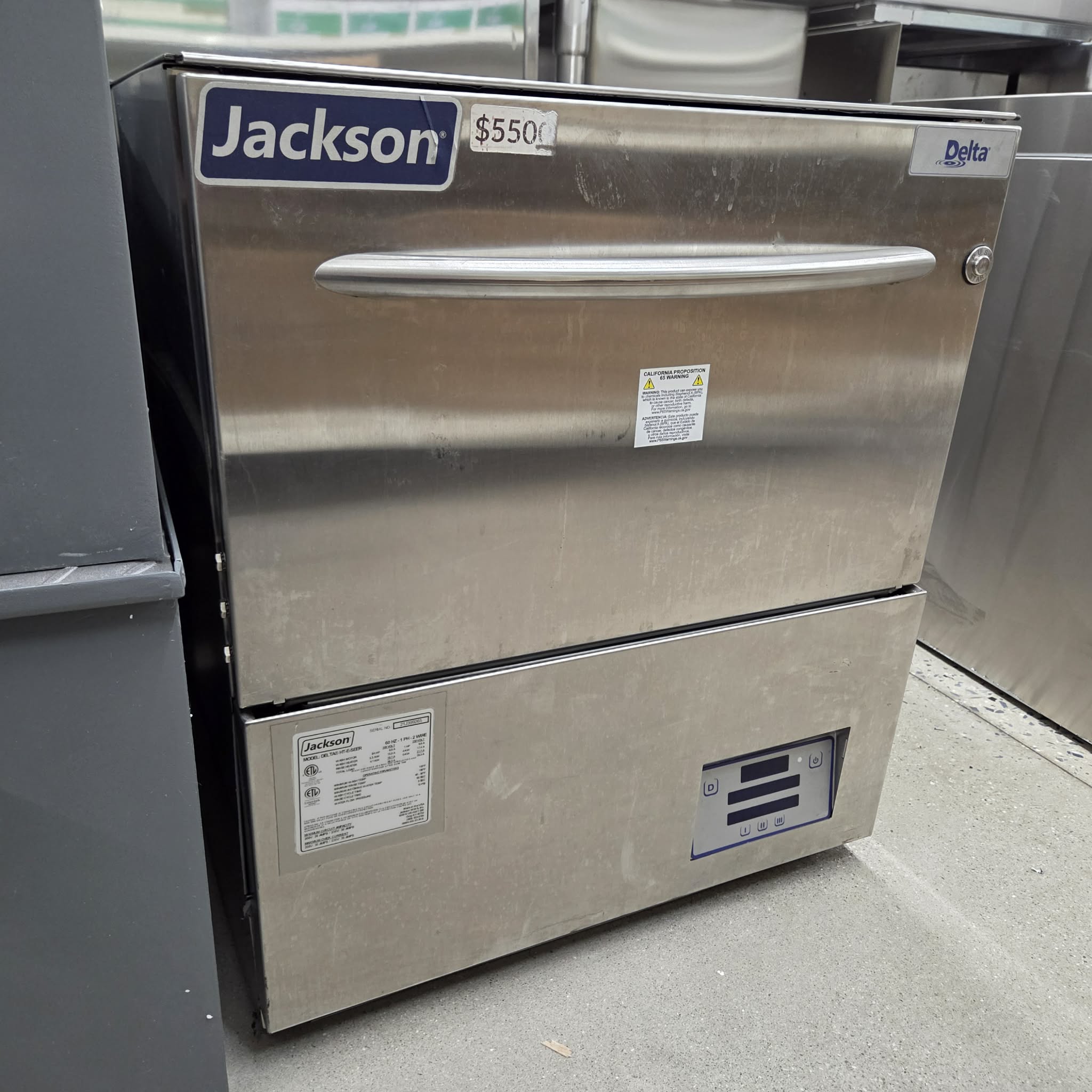 [USED] Jackson DELTA HT-E-SEER High Temp Rack Undercounter Glass Washe