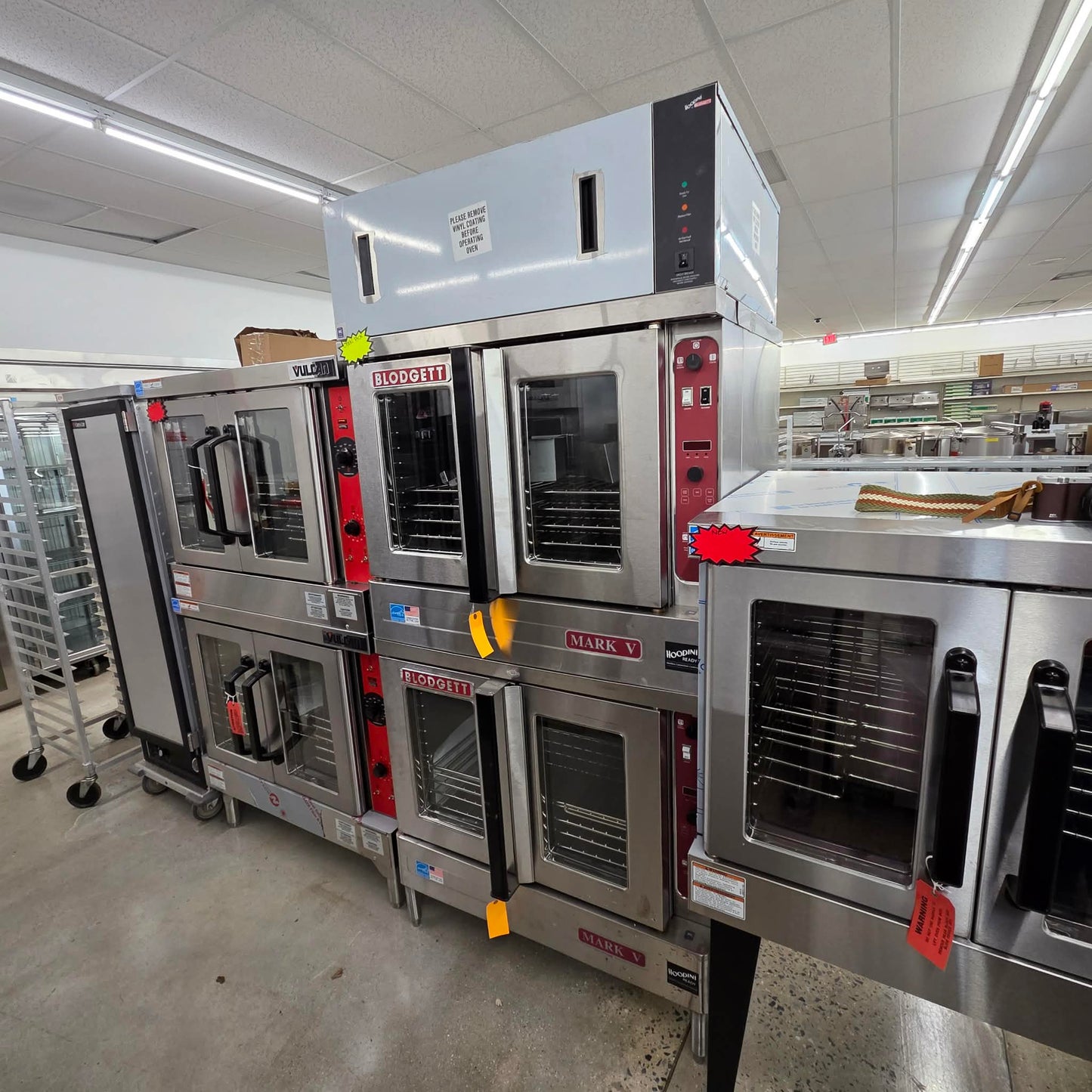 Blodgett MARK V-200 DBL Double Full Size Bakery Depth Electric Convection Oven w/ VLF Hoodini Ventless Hood - 208V/1Ph [OPEN-BOX]