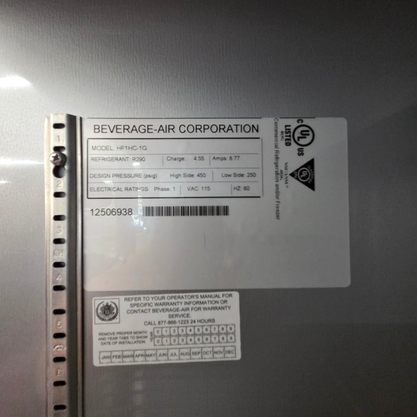 Beverage Air HF1HC-1G 26" Top Mount Glass Door Reach-In Freezer [OPEN-BOX]