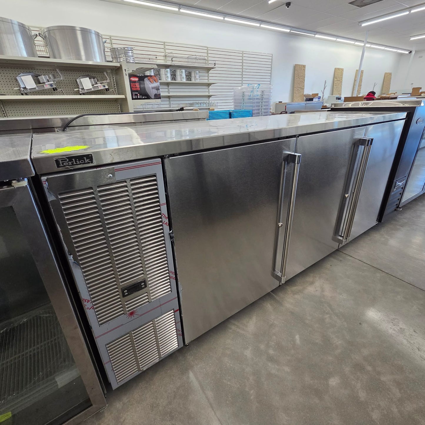 Perlick BBS84-RF-Y-S-X-H1 84" Stainless Steel Solid Door Back Bar Refrigerator [OPEN-BOX]