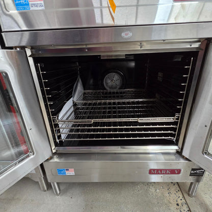 Blodgett MARK V-200 DBL Double Full Size Bakery Depth Electric Convection Oven w/ VLF Hoodini Ventless Hood - 208V/1Ph [OPEN-BOX]