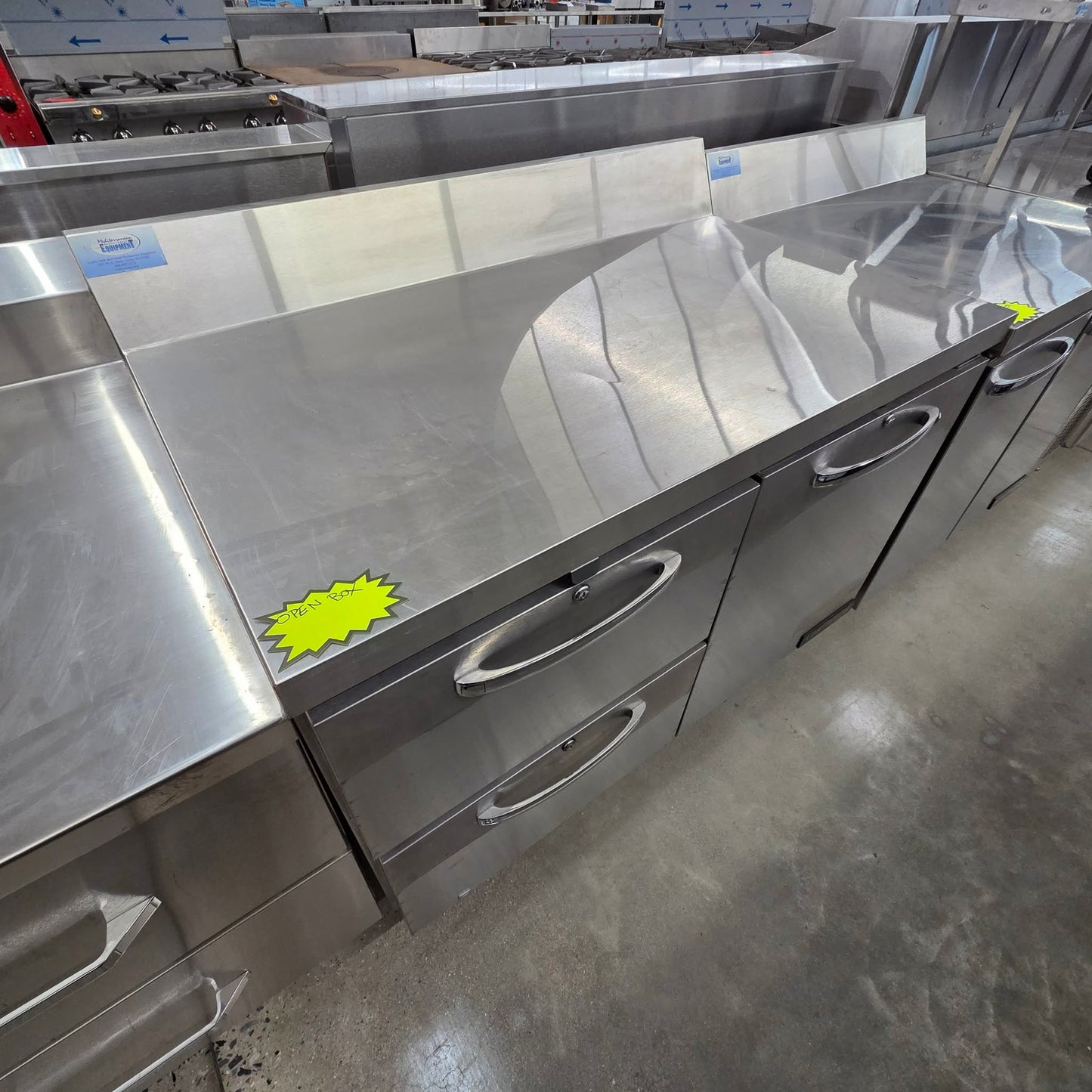 Continental SW48NBS 48" Worktop Refrigerator w/ Backsplash & Left-Side Drawers [OPEN-BOX]