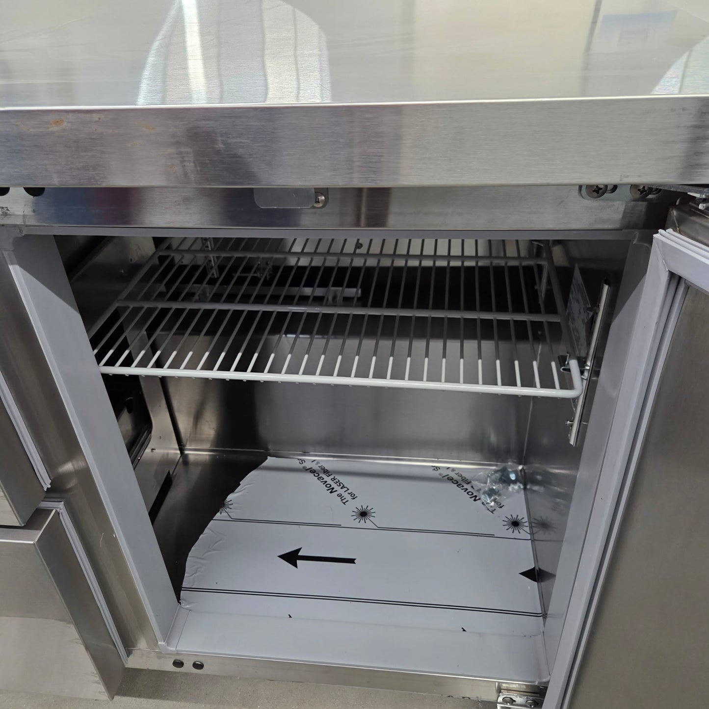 Continental SW48NBS 48" Worktop Refrigerator w/ Backsplash & Left-Side Drawers [OPEN-BOX]