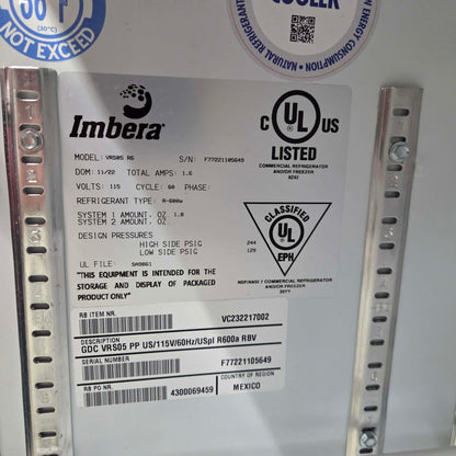 [USED] Imbera VRS05 19" Red Bull Glass Door Merchandiser