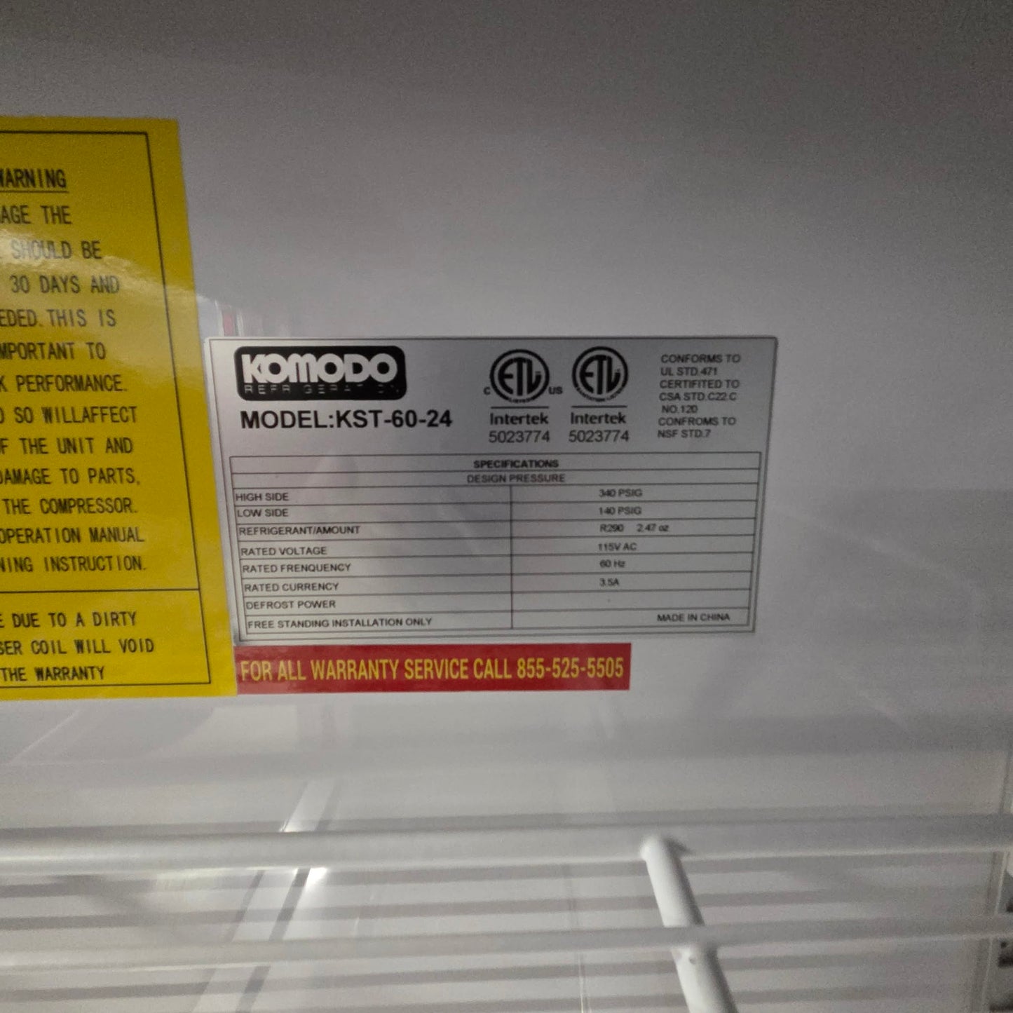 Komodo KST-60-24 60" Megatop Refrigerated Prep Table [OPEN-BOX]