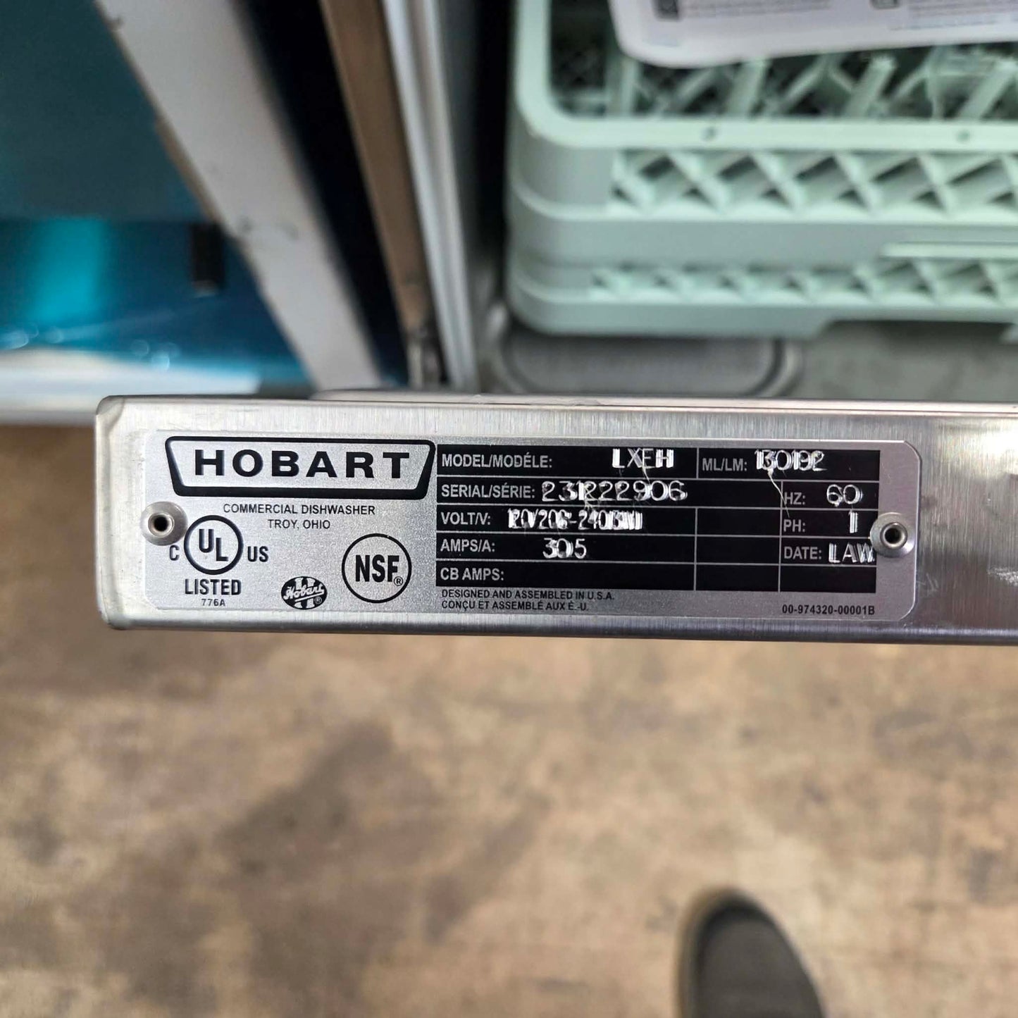 Hobart LXEH High Temp Undercounter Dishwasher [OPEN-BOX]