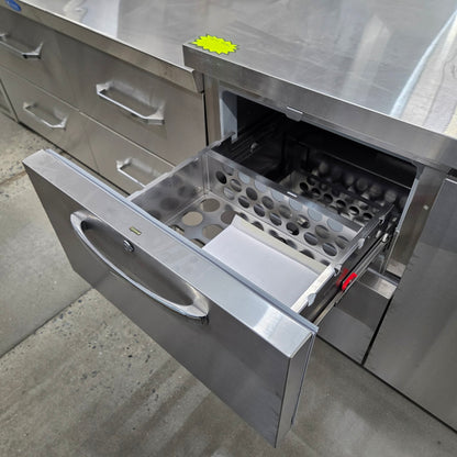 Continental SW48NBS 48" Worktop Refrigerator w/ Backsplash & Left-Side Drawers [OPEN-BOX]