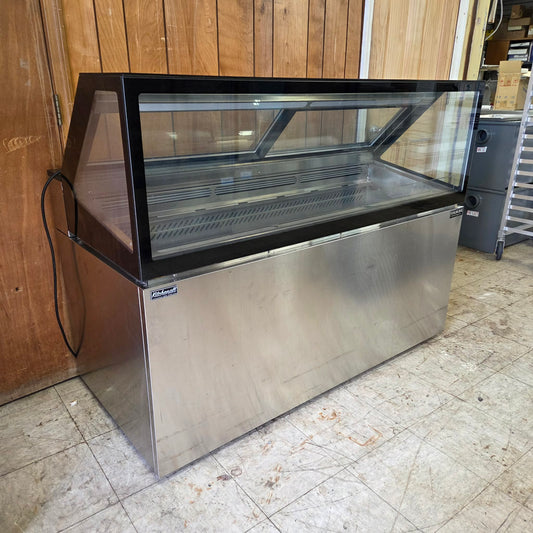 [USED] Coldline 60" Straight Glass Gelato Display Case - 7 Pan Capacity