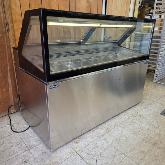 [USED] Coldline 60" Straight Glass Gelato Display Case - 7 Pan Capacity