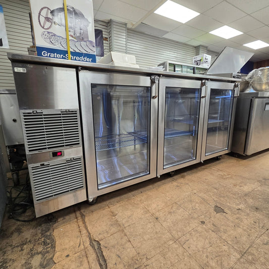 [USED] Glastender BB84-L6-XS(LLL) 84" Stainless Steel 3 Glass Door Back Bar Cooler