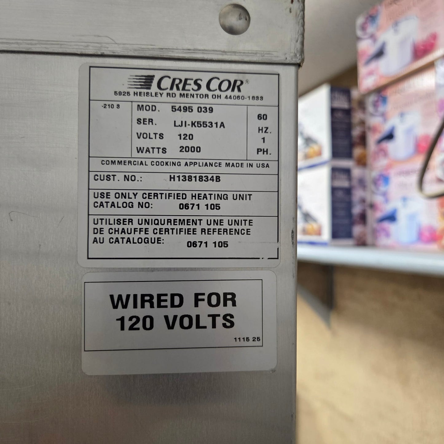 [USED] Cres Cor 5495-039 Full Size Heated Holding Cabinet - 120V