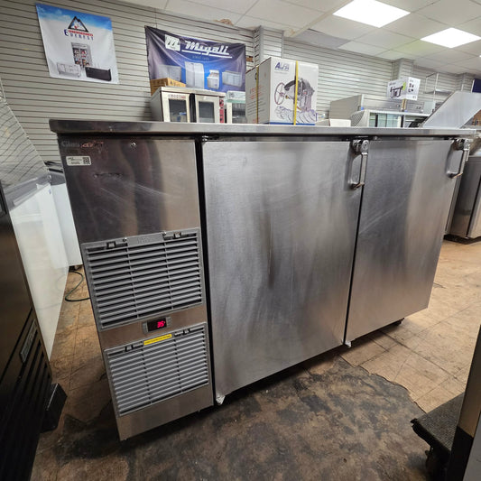 [USED] Glastender BB60-L6-SS(LL) 60" Stainless Steel 2 Glass Door Back Bar Cooler