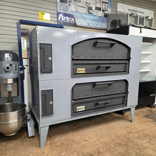 [USED] Marsal MB60STACKED Natural Gas Brick Lined Double Pizza Deck Ovens
